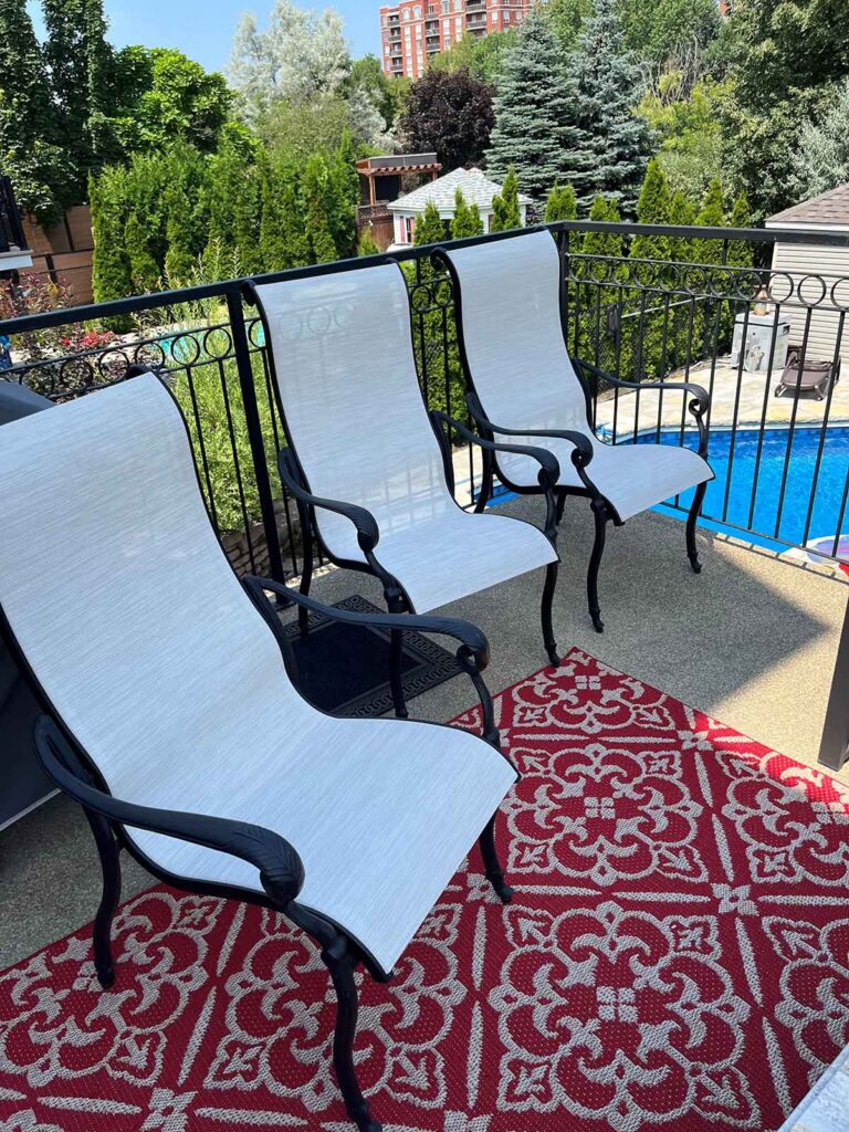 remplacer tissu chaise patio